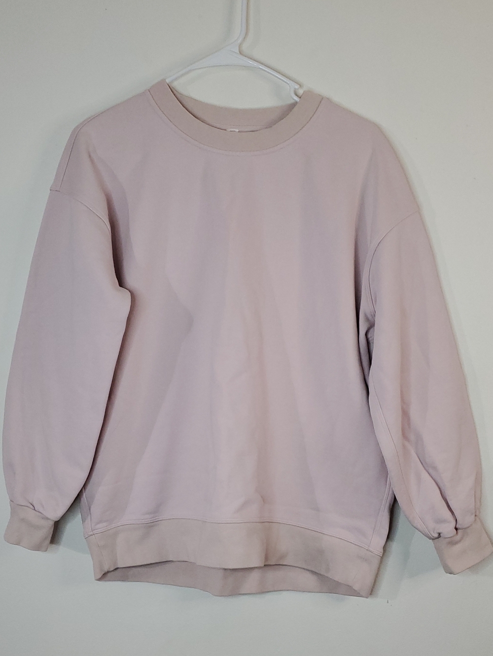 Lululemon Womens Classic Crewneck Sweatshirt Size 4 - Light Pink Athleisure